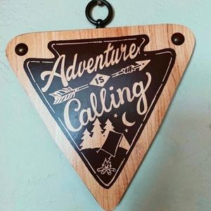 SOLD Adventure Wooden Decor. 2 piece set